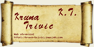 Kruna Trivić vizit kartica